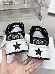 Fortok Dior Chrono Sneaker Black Mesh with White Laminated Leather-Effect Panels - 6