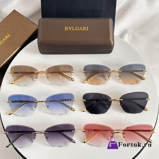 Fortok Bvlgari Sunglasses Cat-Eyes 61-16-145  - 1