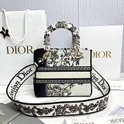Fortok Dior D-Lite Flower Canvas 24x20x11cm - 5