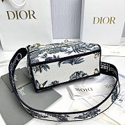 Fortok Dior D-Lite Trees White Navy Blue Canvas 24x20x11cm - 5