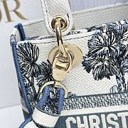 Fortok Dior D-Lite Trees White Blue Canvas 24x20x11cm - 6