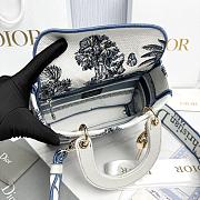 Fortok Dior D-Lite Trees White Blue Canvas 24x20x11cm - 2