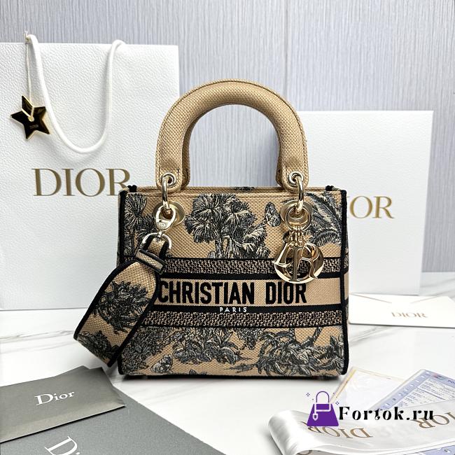 Fortok Dior D-Lite Trees Brown Canvas 24x20x11cm  - 1