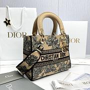 Fortok Dior D-Lite Trees Brown Canvas 24x20x11cm  - 5