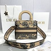 Fortok Dior D-Lite Trees Brown Canvas 24x20x11cm  - 3