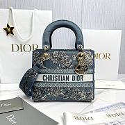 Fortok Dior D-Lite Trees Blue Canvas 24x20x11cm - 1