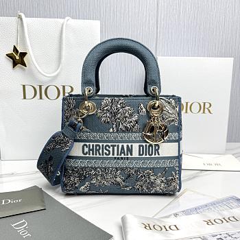 Fortok Dior D-Lite Trees Blue Canvas 24x20x11cm