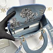Fortok Dior D-Lite Trees Blue Canvas 24x20x11cm - 6