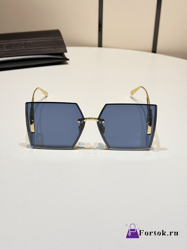 Fortok Dior Square Sunglasses Blue - 1