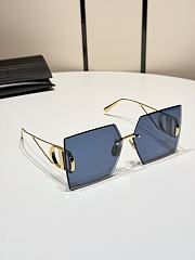 Fortok Dior Square Sunglasses Blue - 4