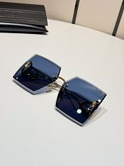 Fortok Dior Square Sunglasses Blue - 3