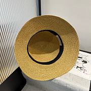 Fortok Dior Beach Bucket Hat Raffia Green Ribbon - 2