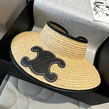 Fortok Celine Sun Hat Raffia Black