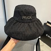 Fortok Prada Soft Big Bucket Hat Black - 6