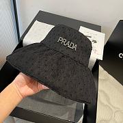 Fortok Prada Soft Big Bucket Hat Black - 3