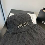 Fortok Prada Soft Big Bucket Hat Black - 2