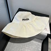 Fortok Prada Soft Big Bucket Hat White - 2