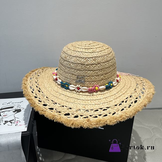 Fortok Miu Miu Raffia Bucket Hat  - 1