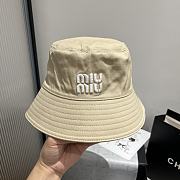 Fortok Miu Miu Soft Bucket Hat Beige - 1