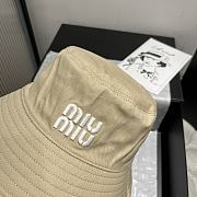 Fortok Miu Miu Soft Bucket Hat Beige - 5