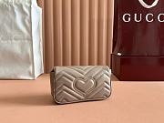 Fortok Gucci Marmont Beige 16.5x10.2x5.1cm - 5