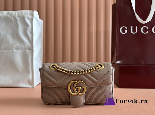 Fortok Gucci Marmont Beige 22*13*6cm - 1