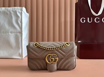 Fortok Gucci Marmont Beige 22*13*6cm