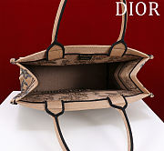 Fortok Dioriviera Medium Dior Book Tote Beige Toile de Jouy Palms Embroidered Raffia 36*28*16cm - 2