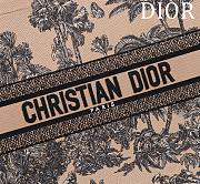 Fortok Dioriviera Large Dior Book Tote Beige Toile de Jouy Palms Embroidered Raffia 41*35*18cm - 6