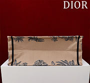 Fortok Dioriviera Large Dior Book Tote Beige Toile de Jouy Palms Embroidered Raffia 41*35*18cm - 4