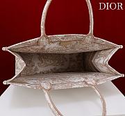 Fortok Dior Large Book Tote White and Beige Toile de Jouy Sauvage Embroidery 41*35*18cm - 6