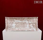 Fortok Dior Large Book Tote White and Beige Toile de Jouy Sauvage Embroidery 41*35*18cm - 5