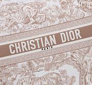 Fortok Dior Large Book Tote White and Beige Toile de Jouy Sauvage Embroidery 41*35*18cm - 2