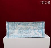 Fortok Dior Large Book Tote White and Celestial Blue Toile de Jouy Sauvage Embroidery 41*35*18cm - 6