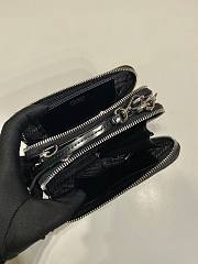 Fortok Triangular embellished satin and leather mini-pouch Crystal 15 x 10 x 5 cm - 6