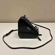 Fortok Triangular embellished satin and leather mini-pouch Crystal 15 x 10 x 5 cm - 4