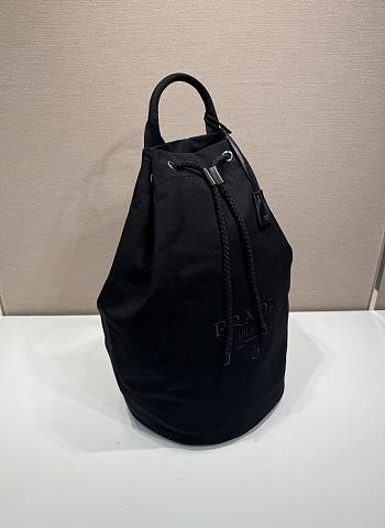 Fortok Prada Canvas drawstring duffle bag Black 34x55x34cm