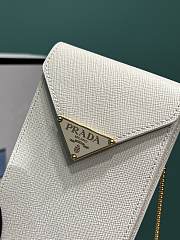 Fortok Prada Crossbody Bag White 10.5x18x3cm - 6