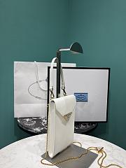 Fortok Prada Crossbody Bag White 10.5x18x3cm - 4