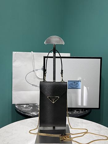 Fortok Prada Crossbody Bag Black 10.5x18x3cm