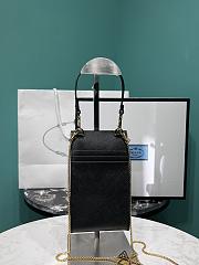 Fortok Prada Crossbody Bag Black 10.5x18x3cm - 2