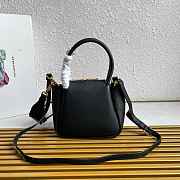 Fortok Prada Leather mini handbag With Strap Black 18*19.5*9cm - 3