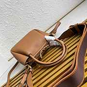 Fortok Prada Leather mini handbag With Strap Caramel 18*19.5*9cm - 2