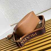 Fortok Prada Leather mini handbag With Strap Caramel 18*19.5*9cm - 5