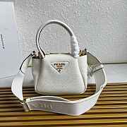 Fortok Prada Leather mini handbag With Strap White 18*19.5*9cm - 1