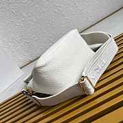 Fortok Prada Leather mini handbag With Strap White 18*19.5*9cm - 4