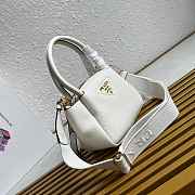 Fortok Prada Leather mini handbag With Strap White 18*19.5*9cm - 3