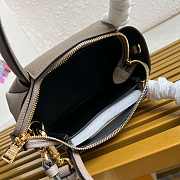 Fortok Prada Leather mini handbag With Strap Clay Gray 18*19.5*9cm  - 6