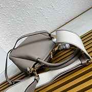 Fortok Prada Leather mini handbag With Strap Clay Gray 18*19.5*9cm  - 4