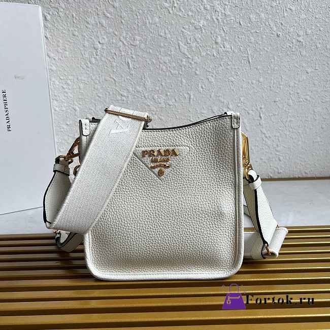 Fortok Prada Leather mini shoulder bag White 20*19*6cm - 1